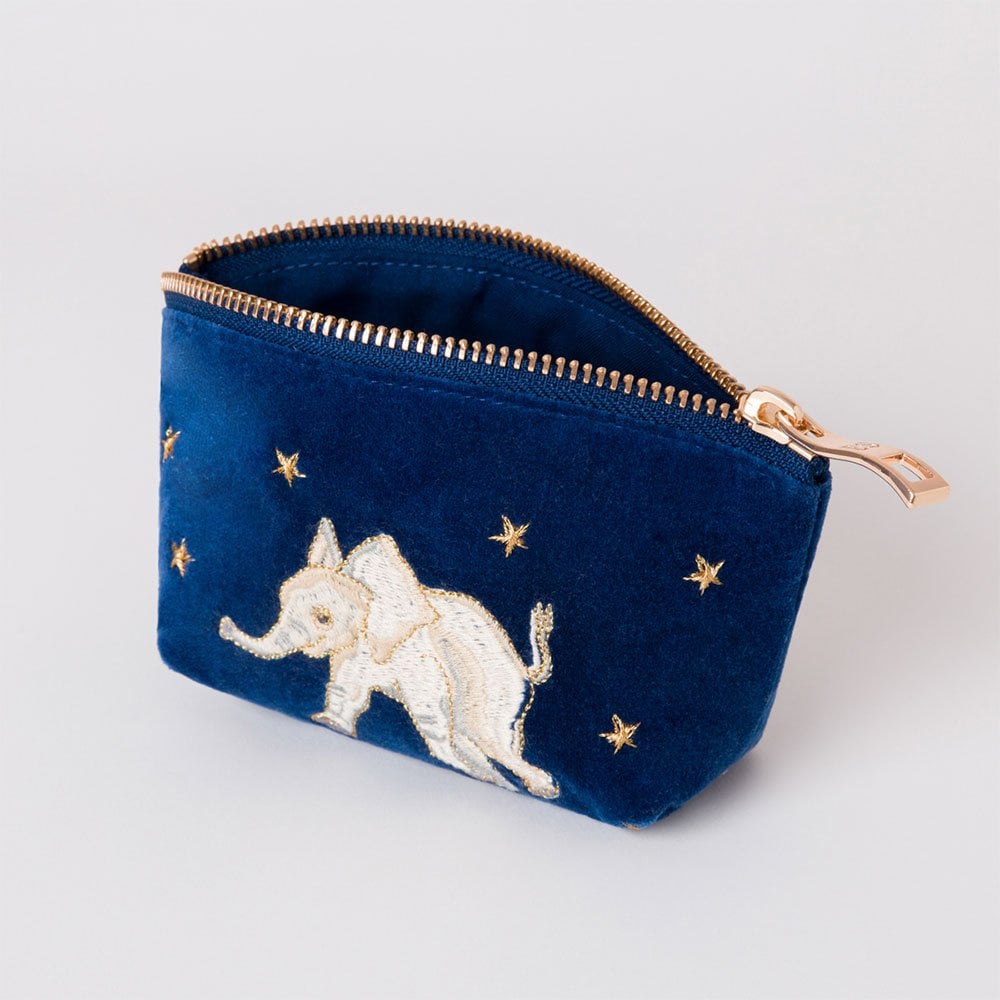 Elizabeth Scarlett Baby Elephant Coin Purse/Mini Makeup Bag