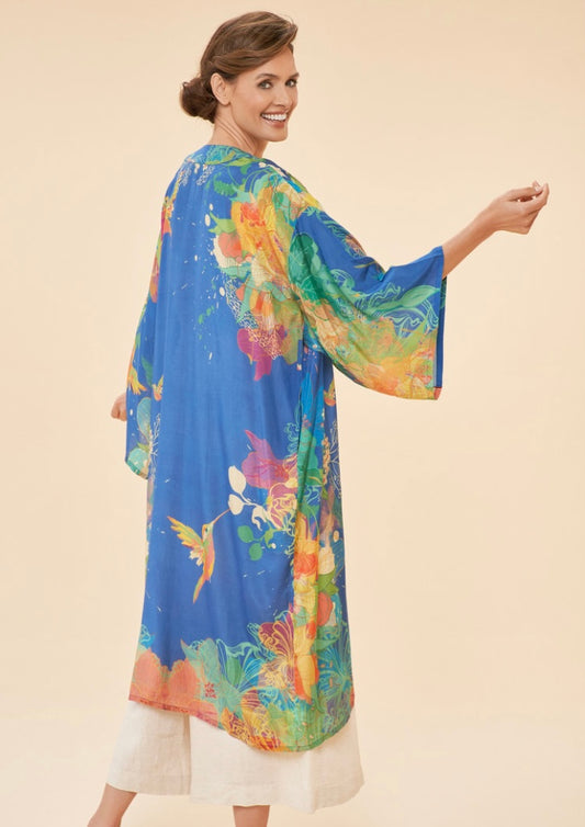 POWDER - Hummingbird Kimono Gown in Denim