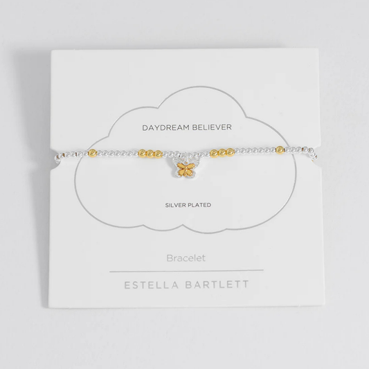 Estella Bartlett Mixed Metal Butterfly Sienna Bracelet Gold and Silver Plated