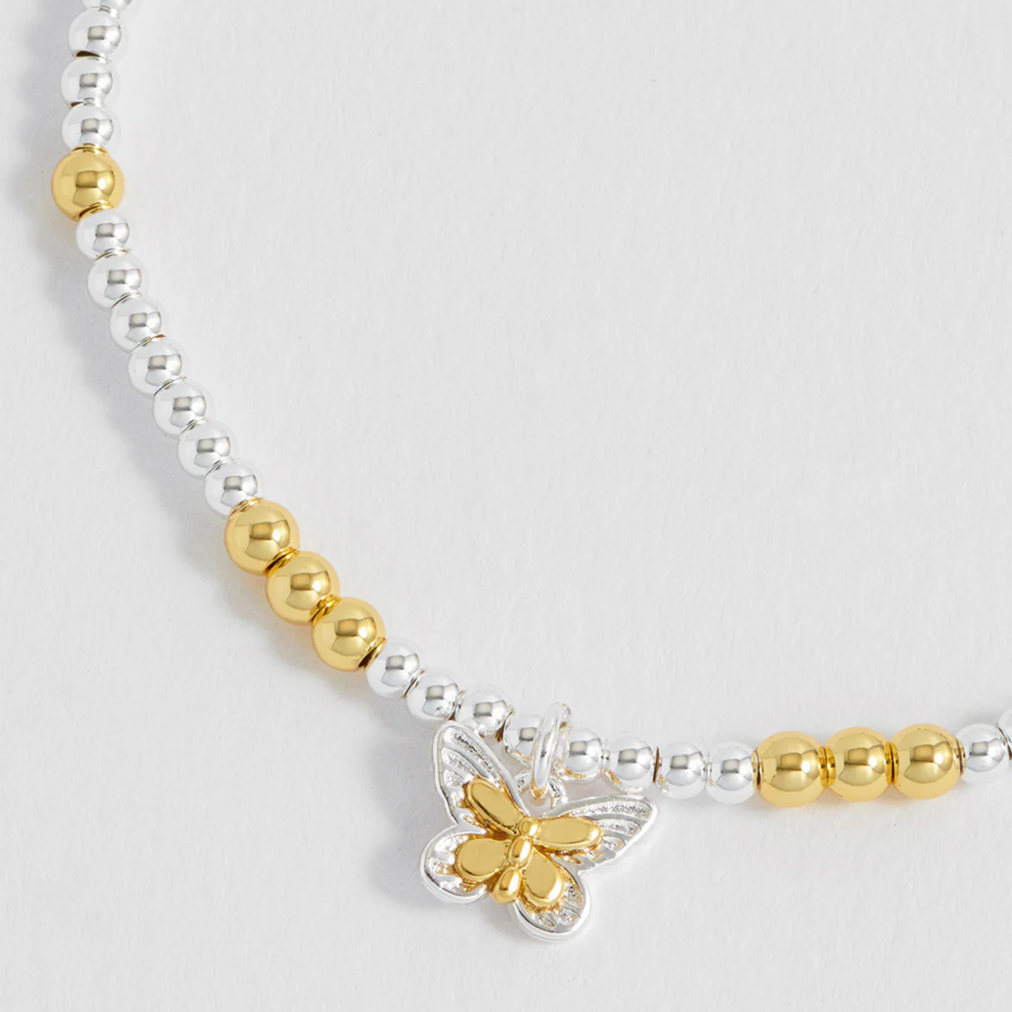 Estella Bartlett Mixed Metal Butterfly Sienna Bracelet Gold and Silver Plated