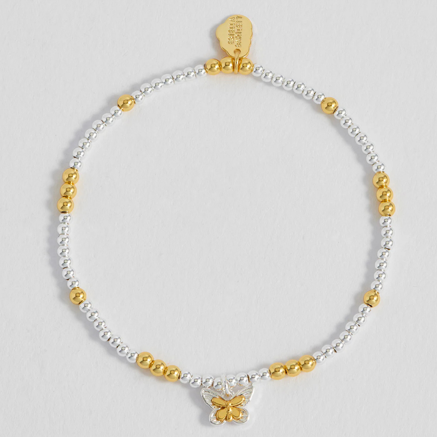 Estella Bartlett Mixed Metal Butterfly Sienna Bracelet Gold and Silver Plated