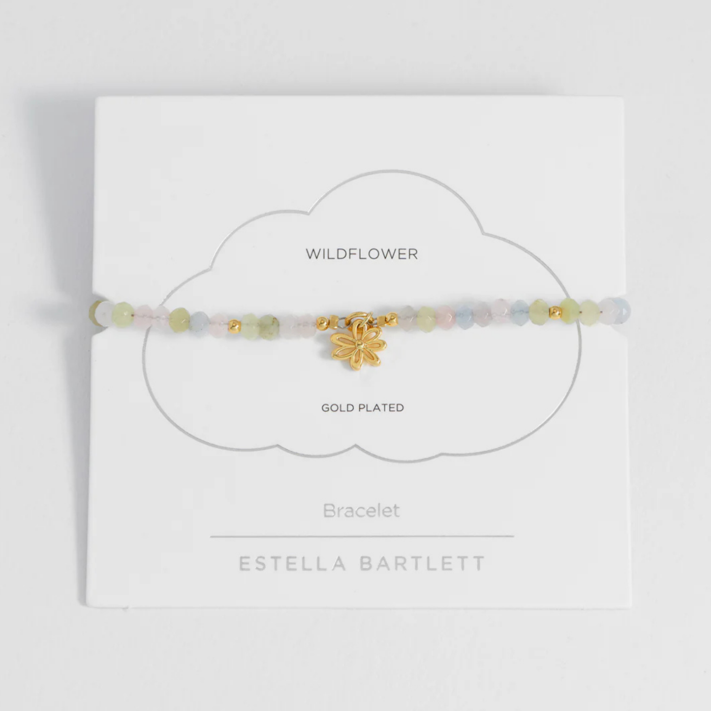 Estella Bartlett Doodle Flower Amelia Bracelet Gold Plated | Jade