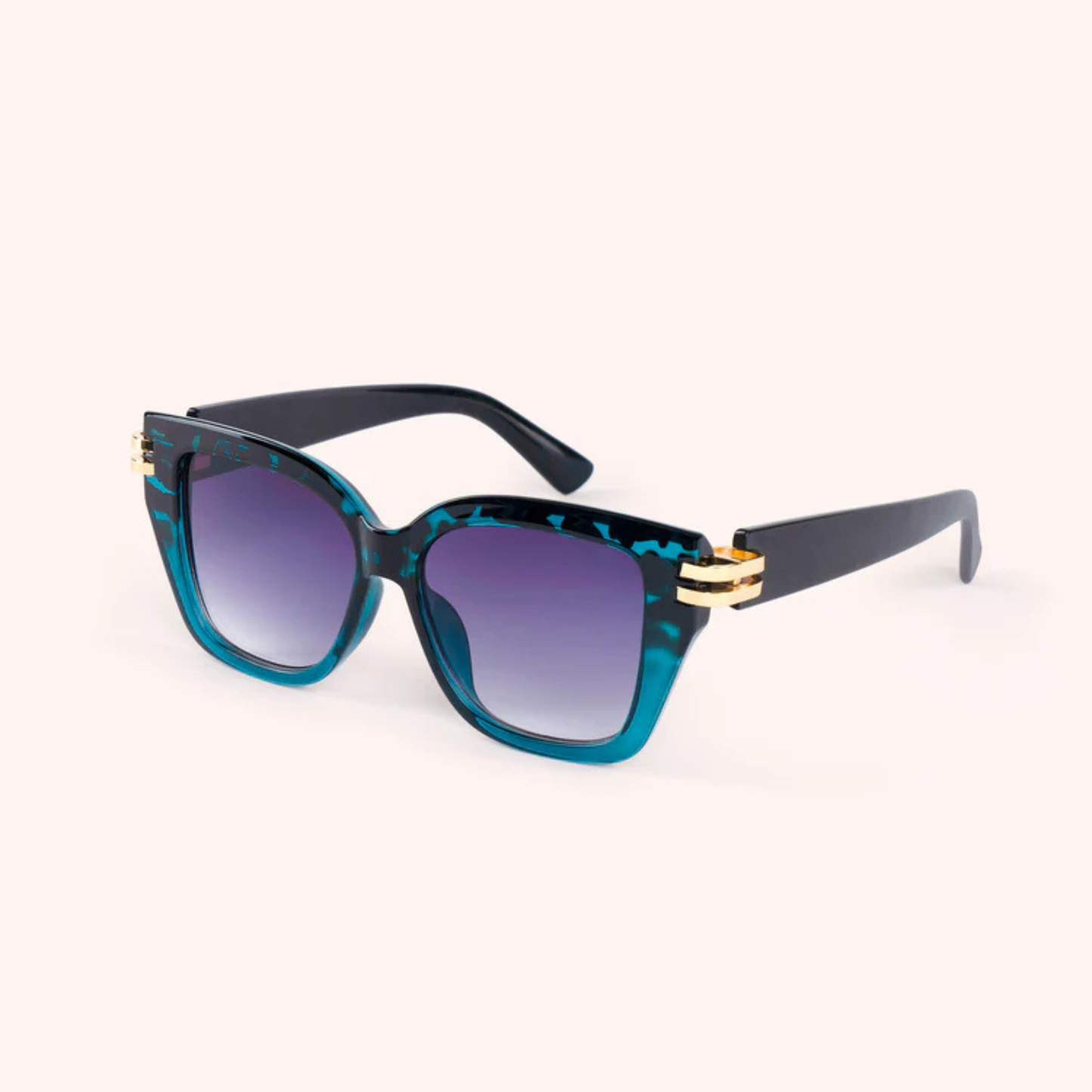 POWDER PHILOMENA SUNGLASSES - TEAL TORTOISESHELL