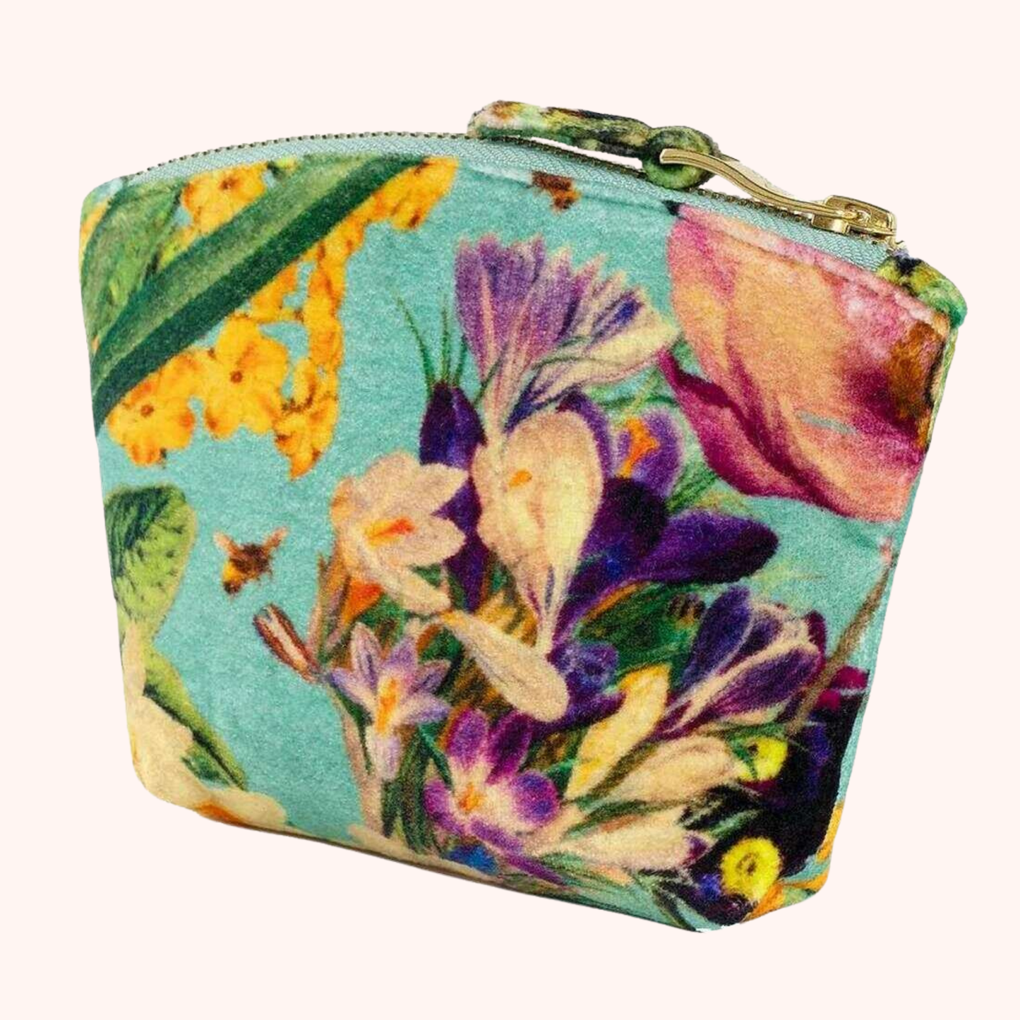 POWDER SPRING FLORA VELVET MINI POUCH