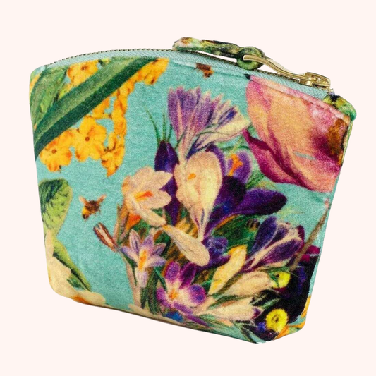 POWDER SPRING FLORA VELVET MINI POUCH