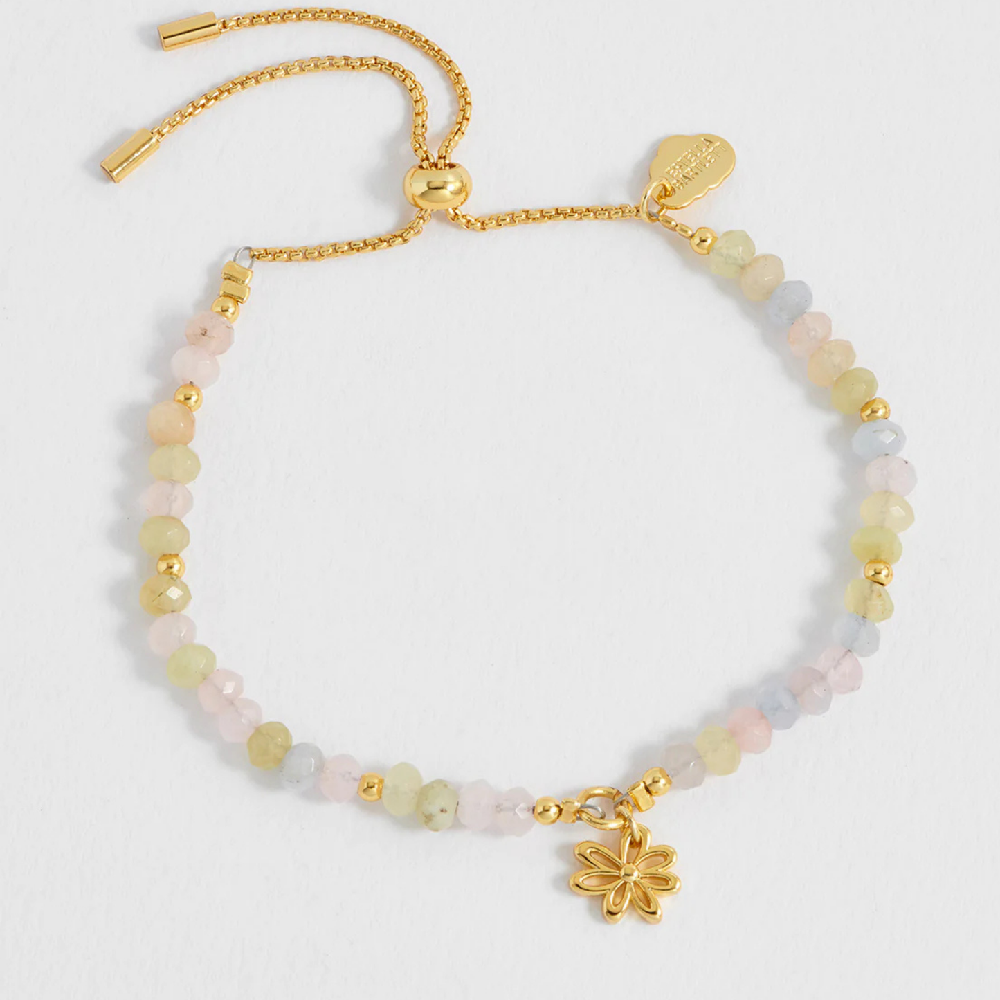 Estella Bartlett Doodle Flower Amelia Bracelet Gold Plated | Jade