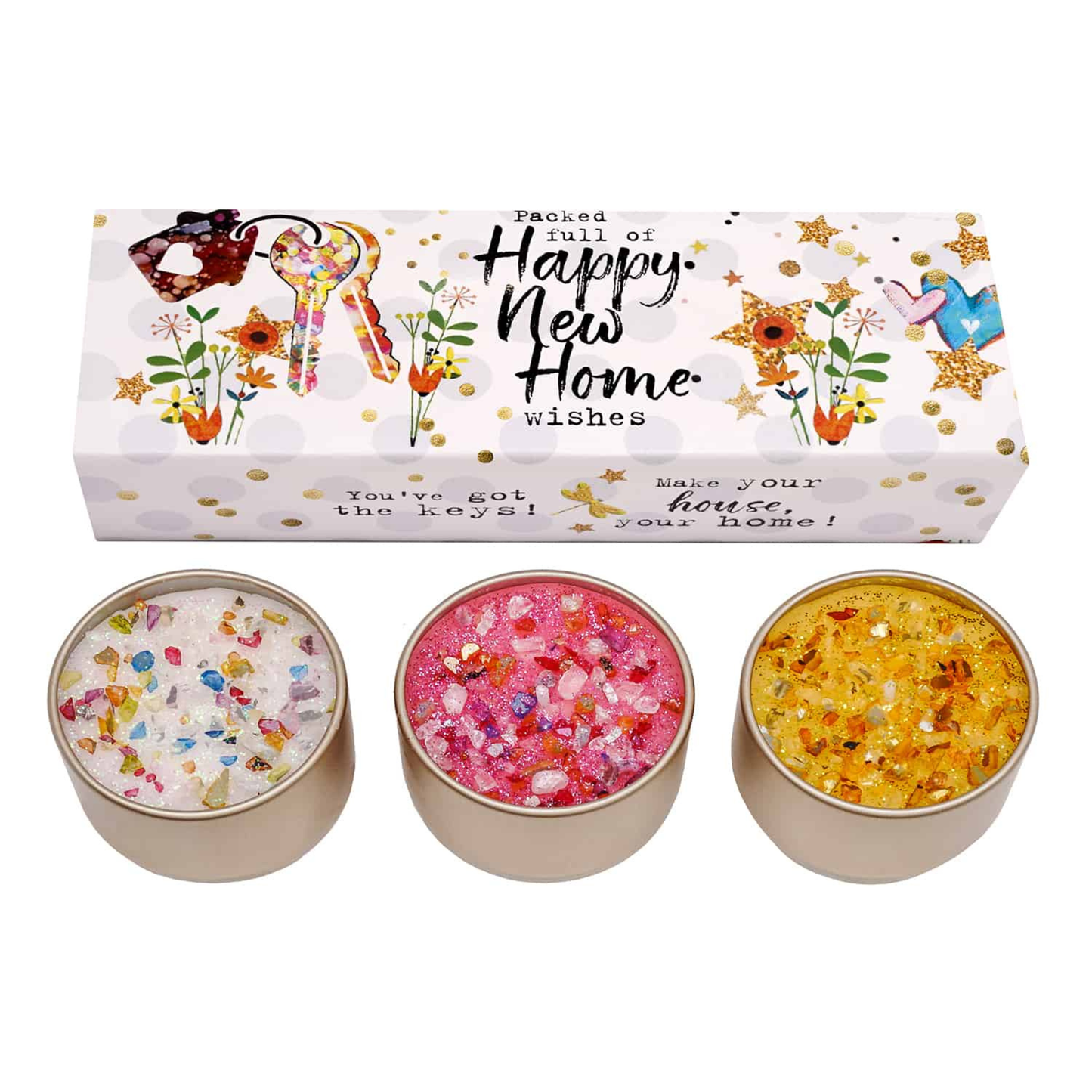 JUST BECAUSE THREE LITES – HAPPY NEW HOME