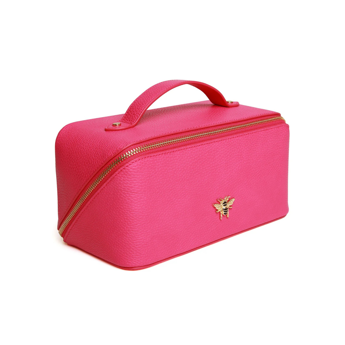 Alice Wheeler London Beauty Train Case - Hot Pink - Luxury Makeup Bag