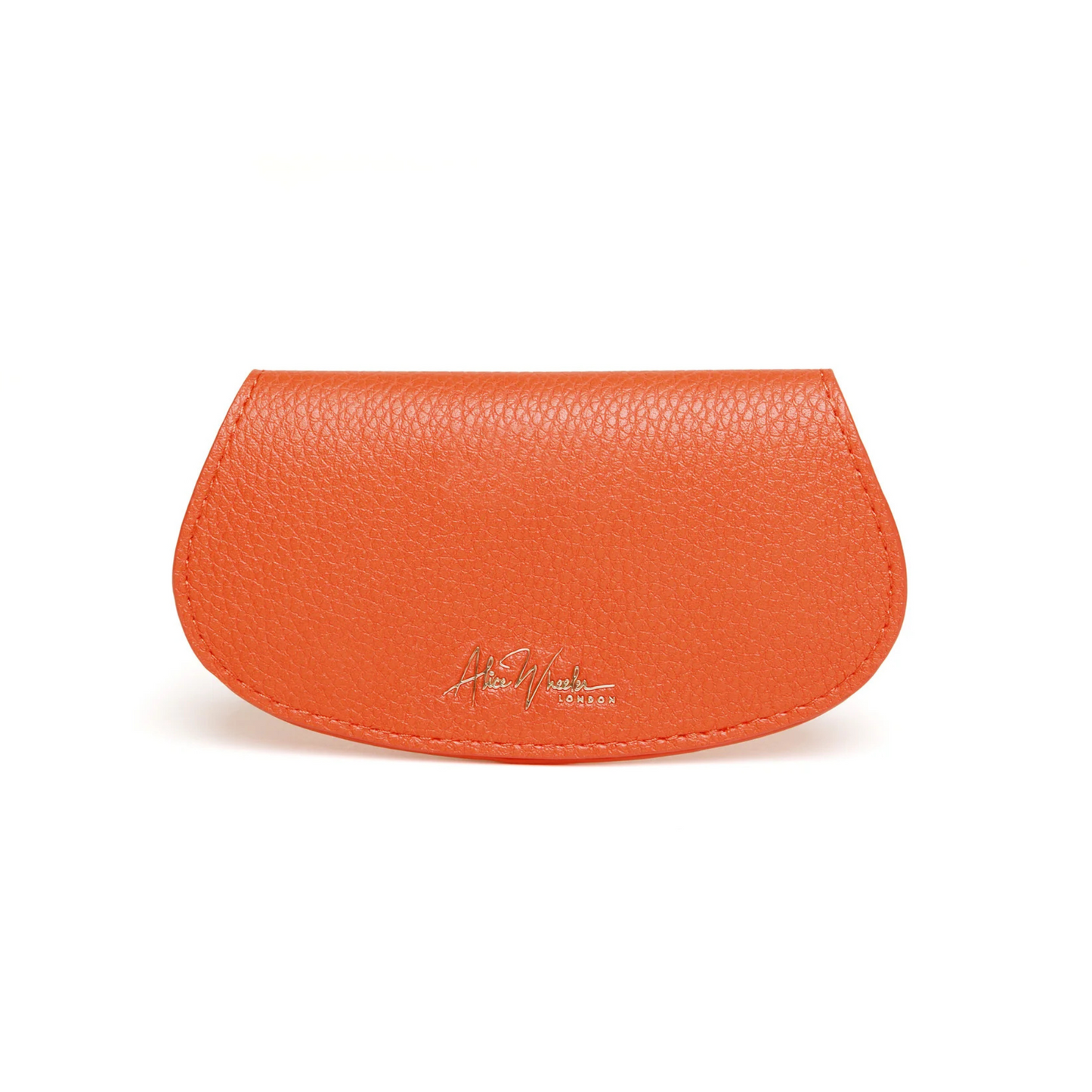 Alice Wheeler London Glasses Case | Vegan Leather with Monogram Detail - Orange
